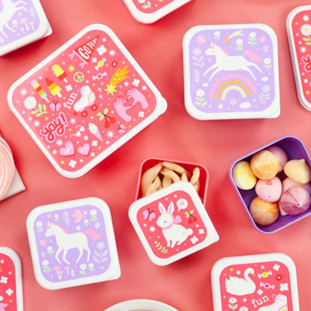 A Little Lovely Company Madkassesæt 4 stk. Fun