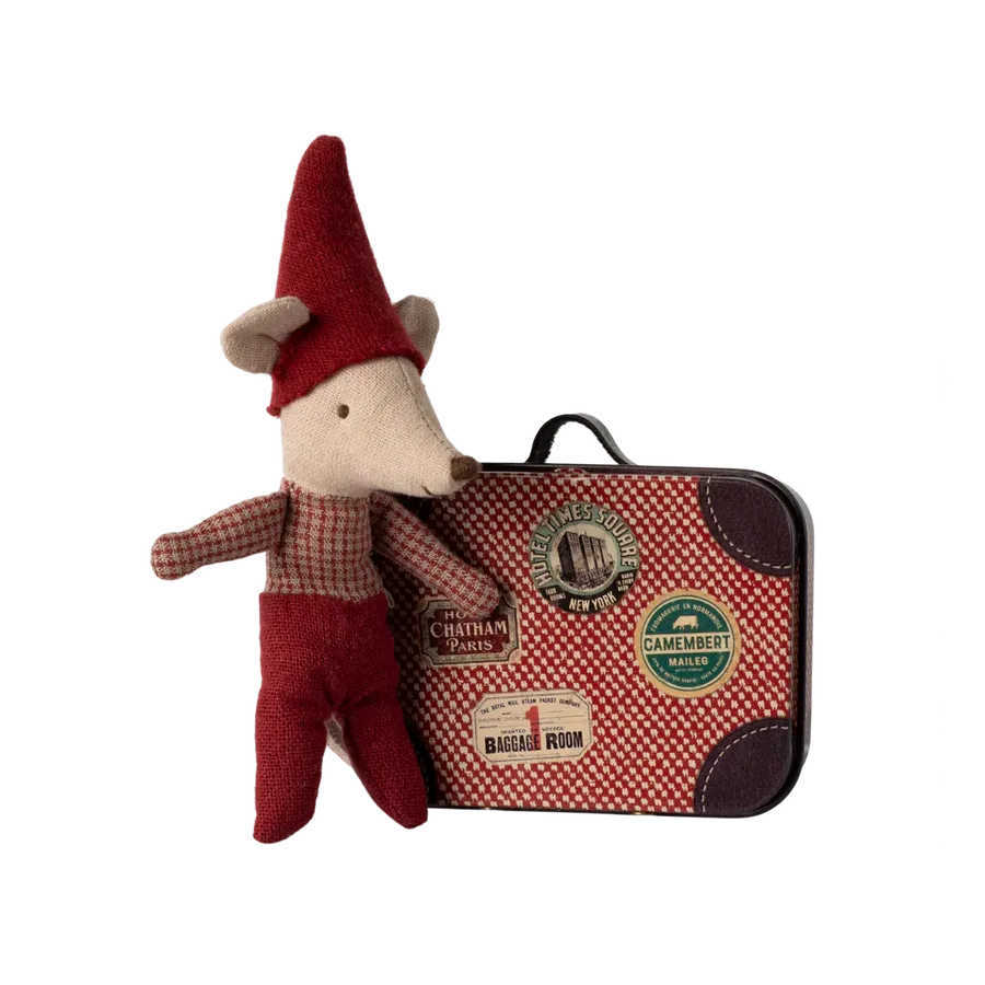 Maileg Julemus baby i kuffert