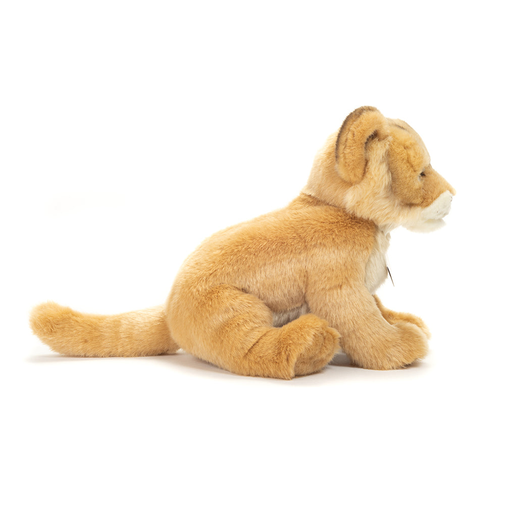 Teddy Hermann Siddende løveunge 27 cm