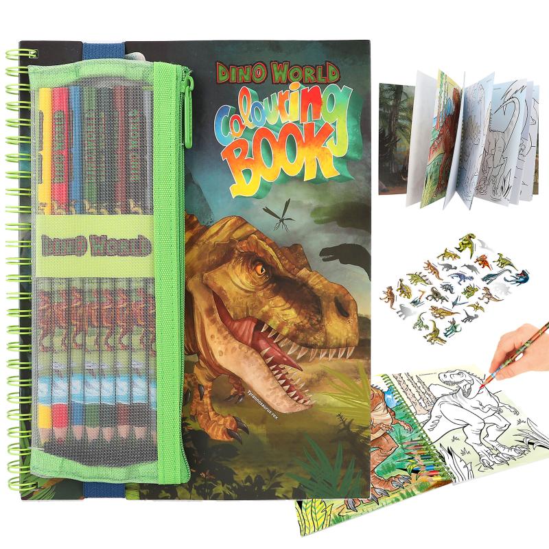 Dino World Malebog inkl. farveblyanter