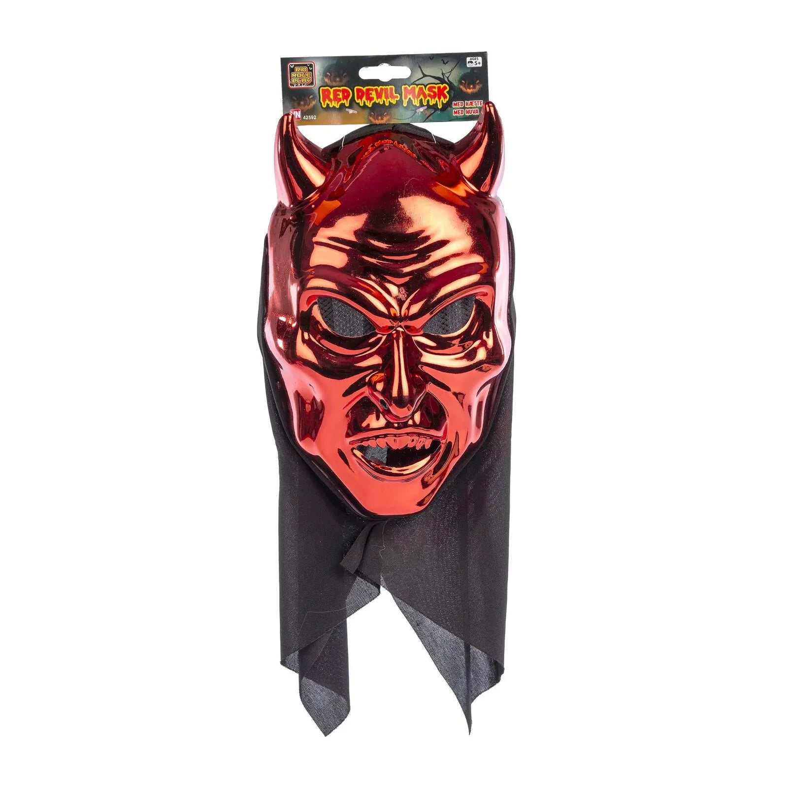 Halloween Djævlemaske metalic