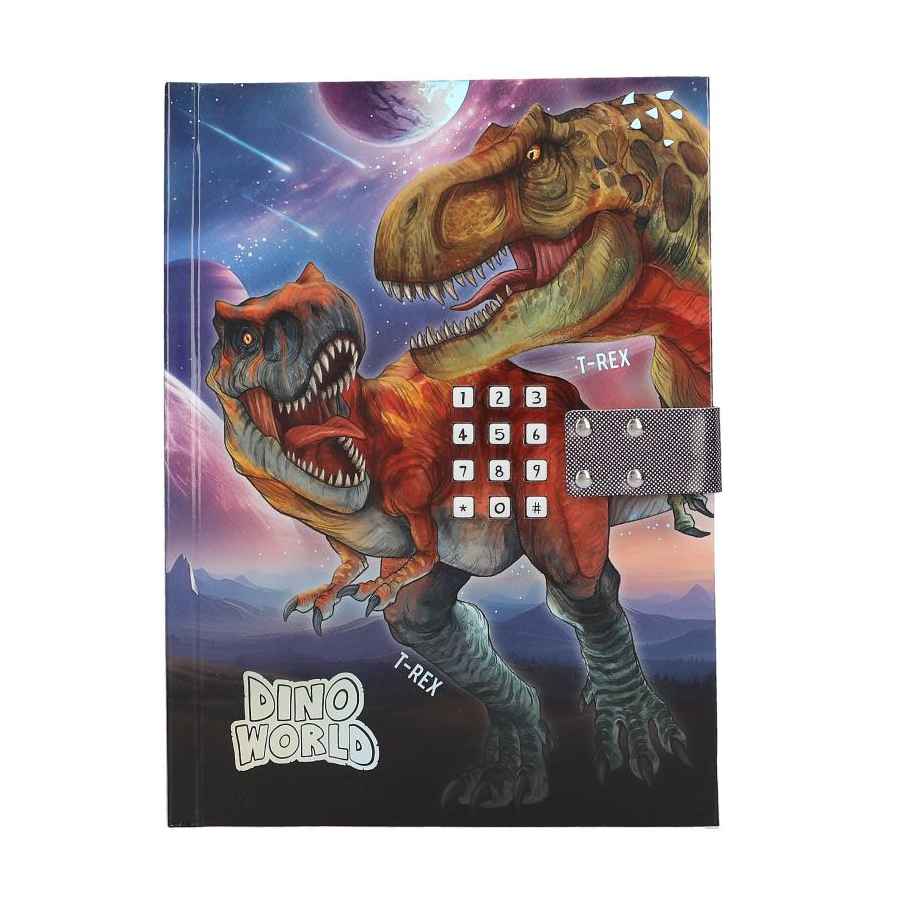 Dino World Dagbog med kodelås og lyd