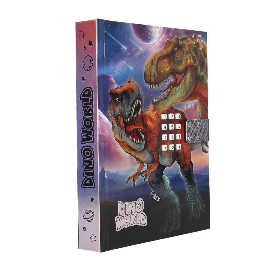 Dino World Dagbog med kodelås og lyd