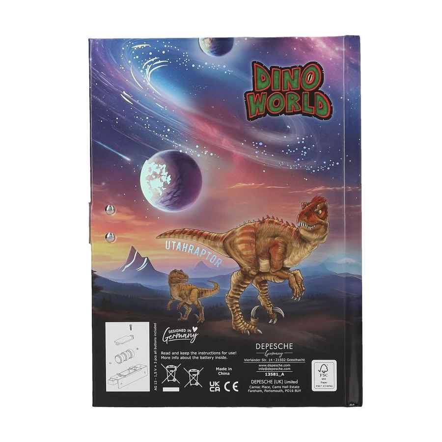 Dino World Dagbog med kodelås og lyd