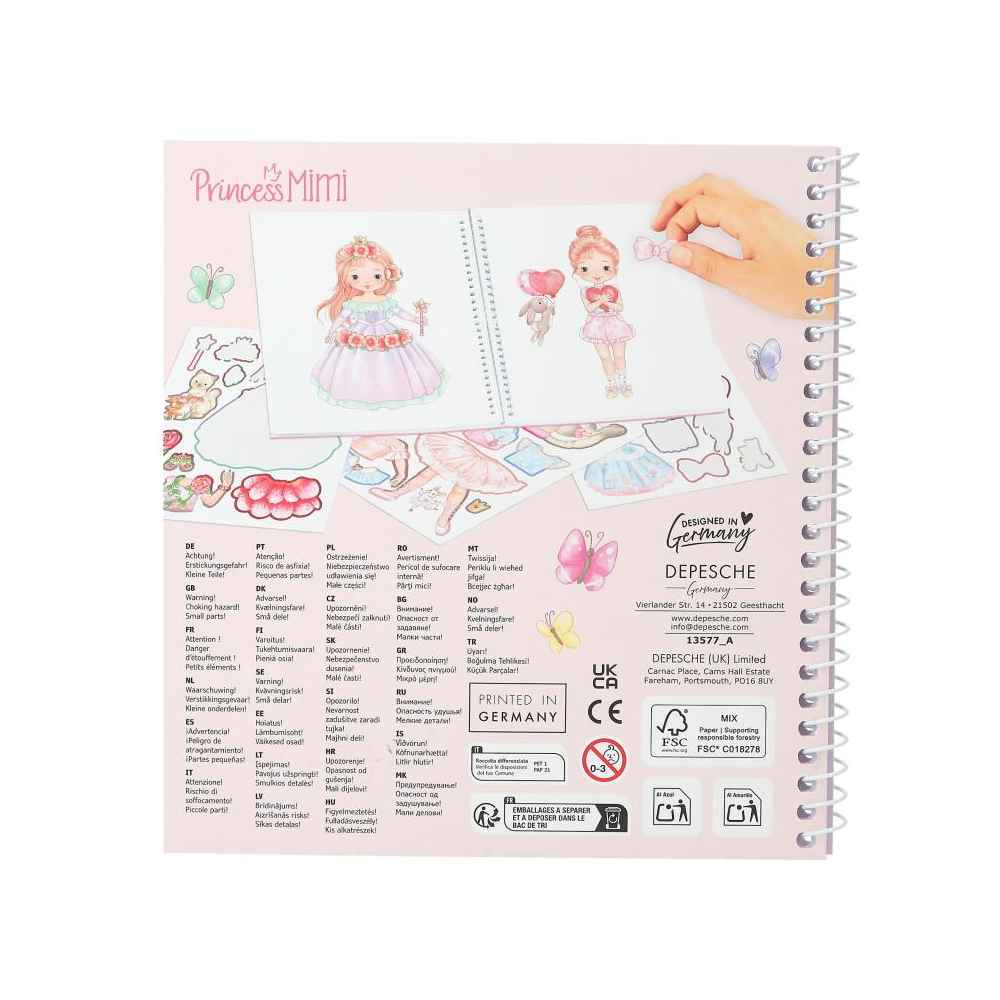 Princess Mimi Dress me up Stickerbog