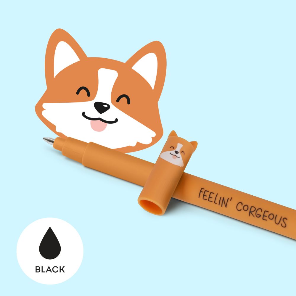 Legami Erasable Gelpen sort, Corgi