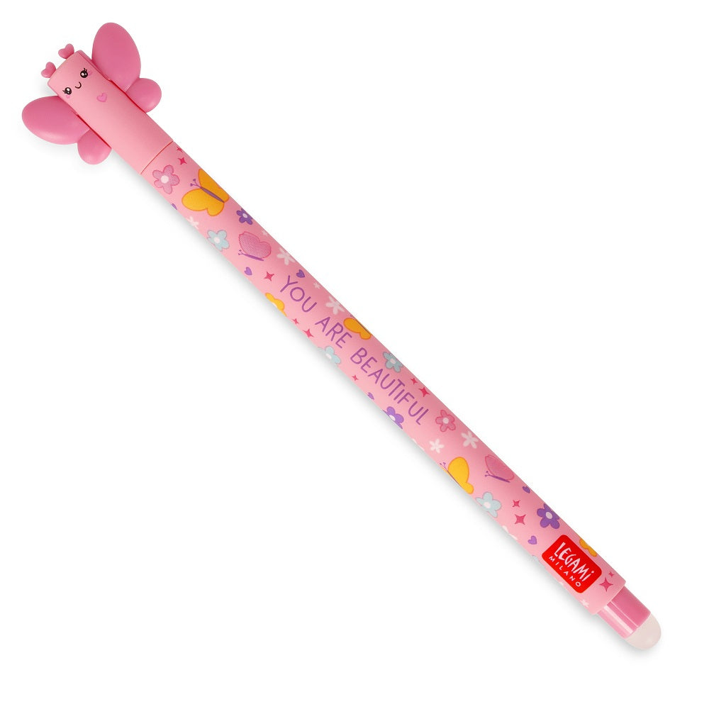 Legami Erasable Gelpen rosa, Butterfly