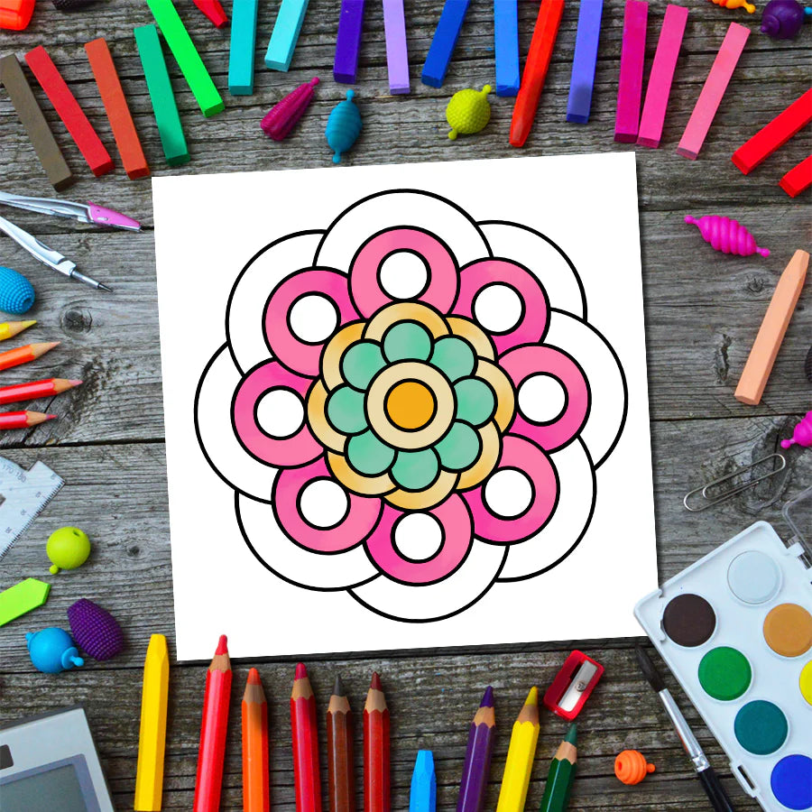 Cozy Malebog Bold & Easy Mandala