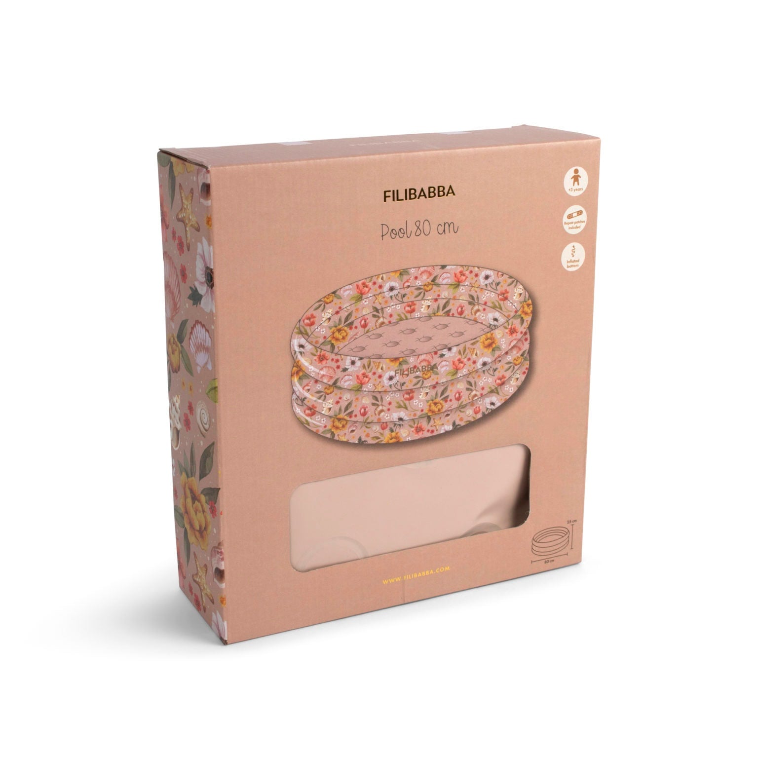 Filibabba Badebassin 80 cm Alfie, Ocean Blossom