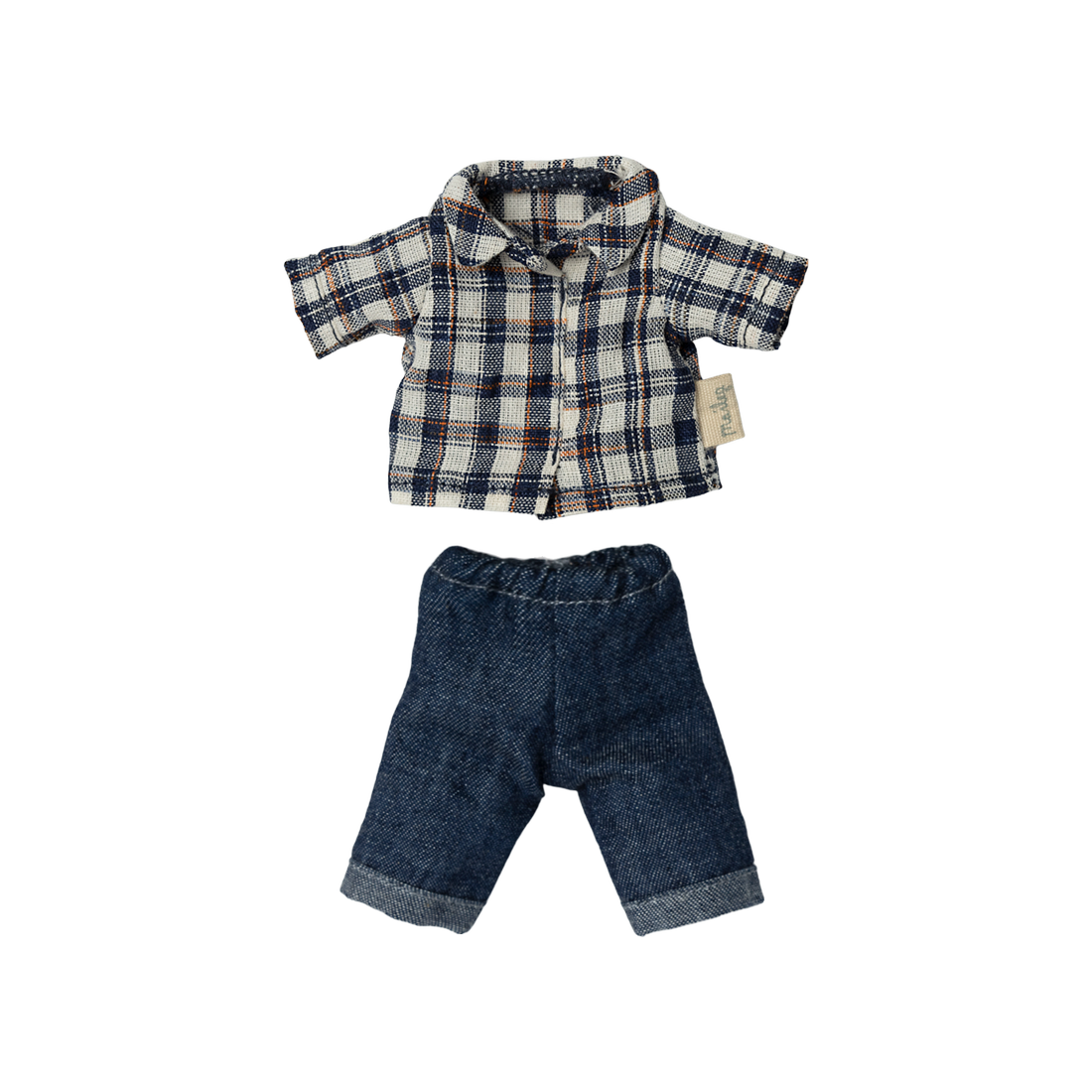 Maileg Tøj til far mus, Ternet skjorte og cowboy bukser