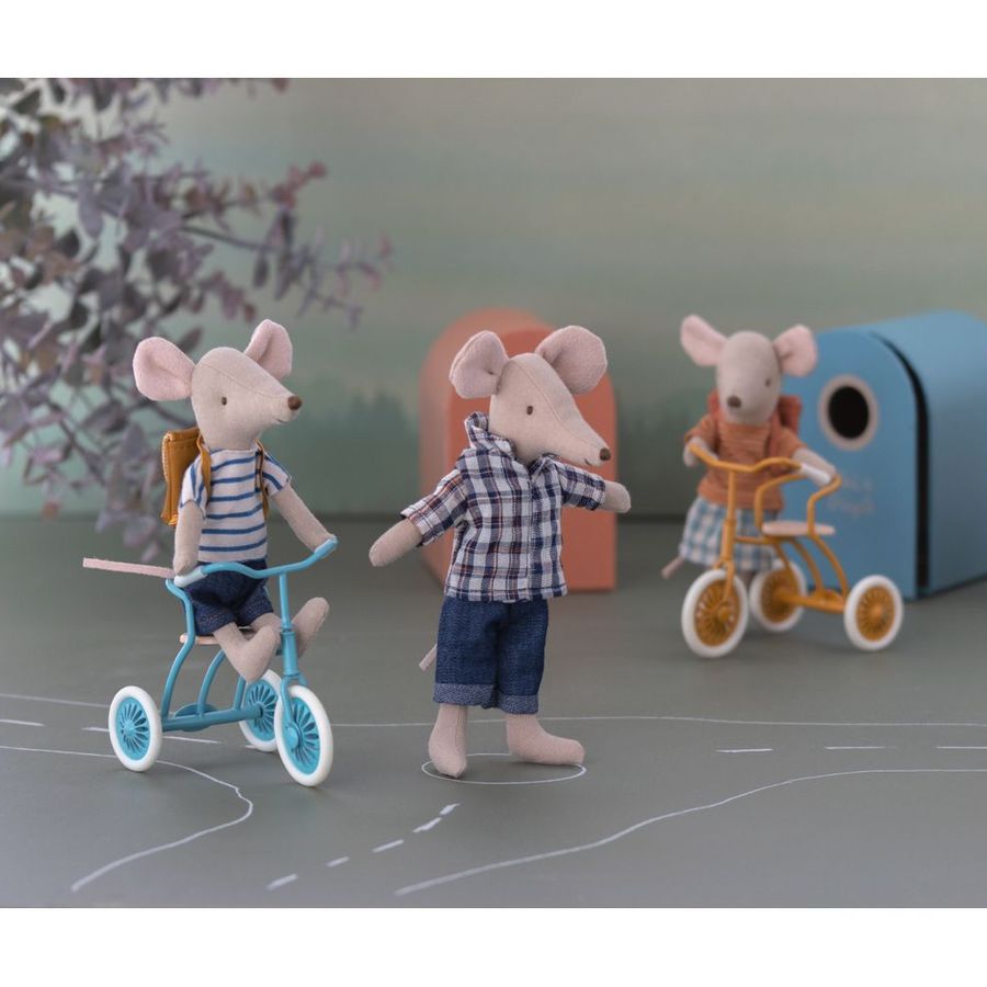 Maileg Tøj til far mus, Ternet skjorte og cowboy bukser