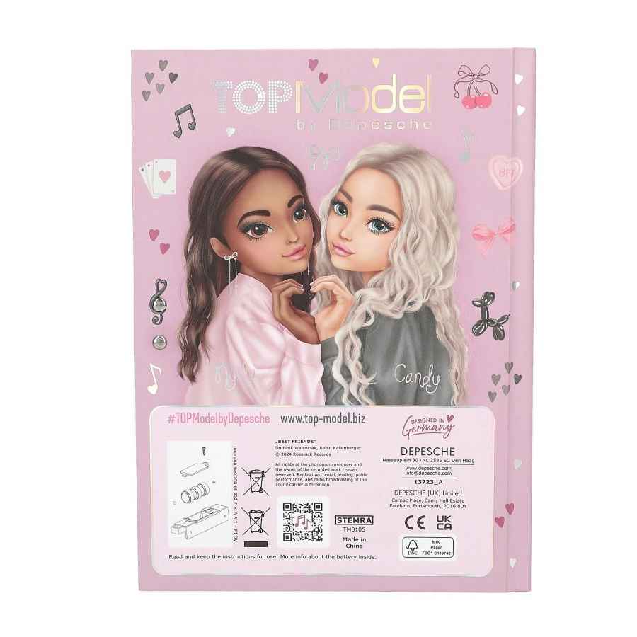 TOPModel Dagbog med kodelås og musik, My BFF