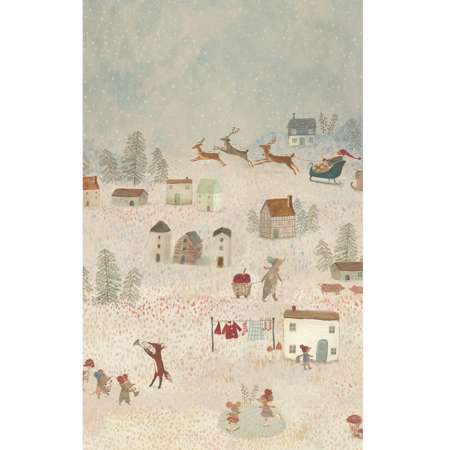 Maileg Gavepapir 10 meter, Santa Is Coming