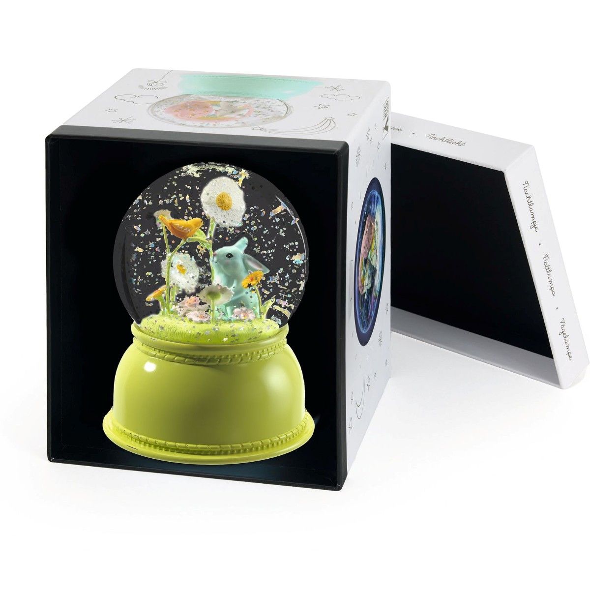 Djeco Snekugle natlampe glimmer og lys, Kanin