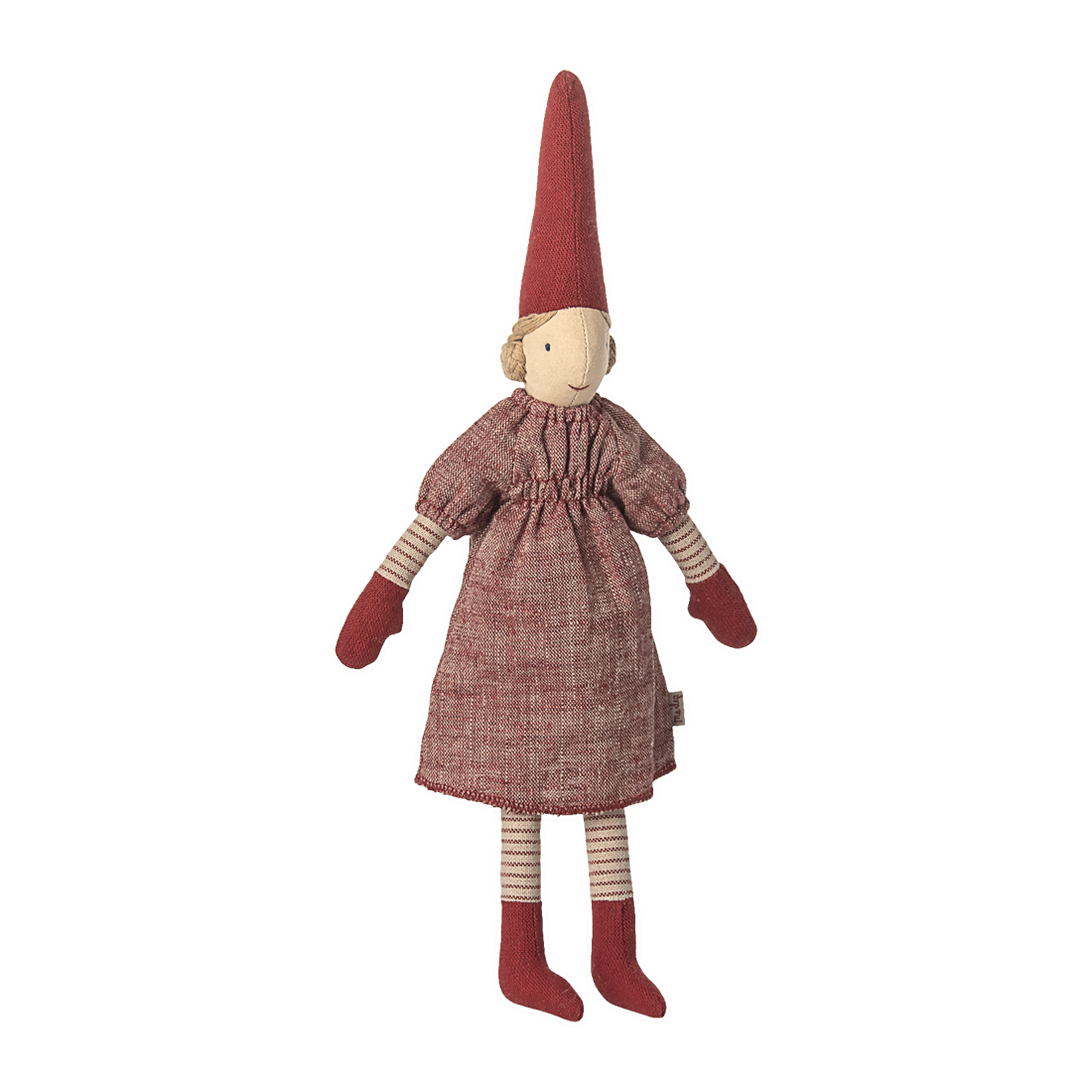 Maileg Nisse str. 2, Pige rød kjole