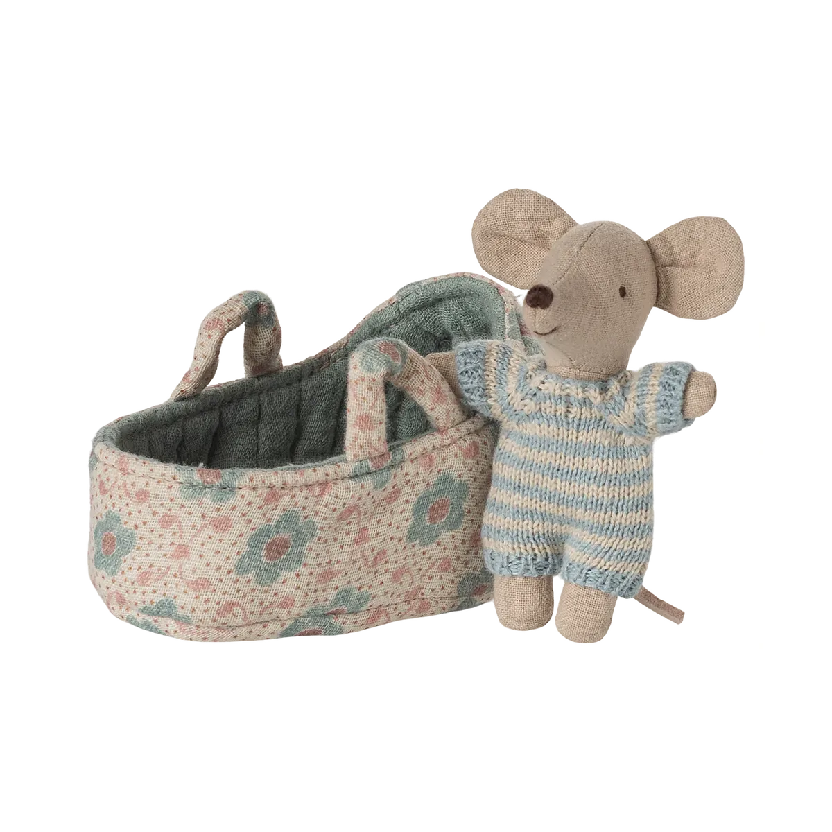 Maileg Babymus i babylift, Blå