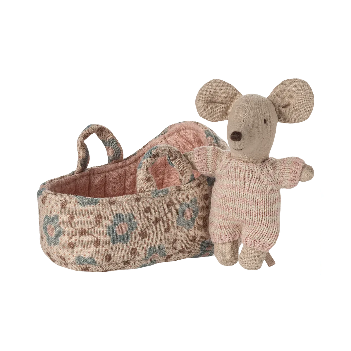 Maileg Babymus i babylift, Rosa
