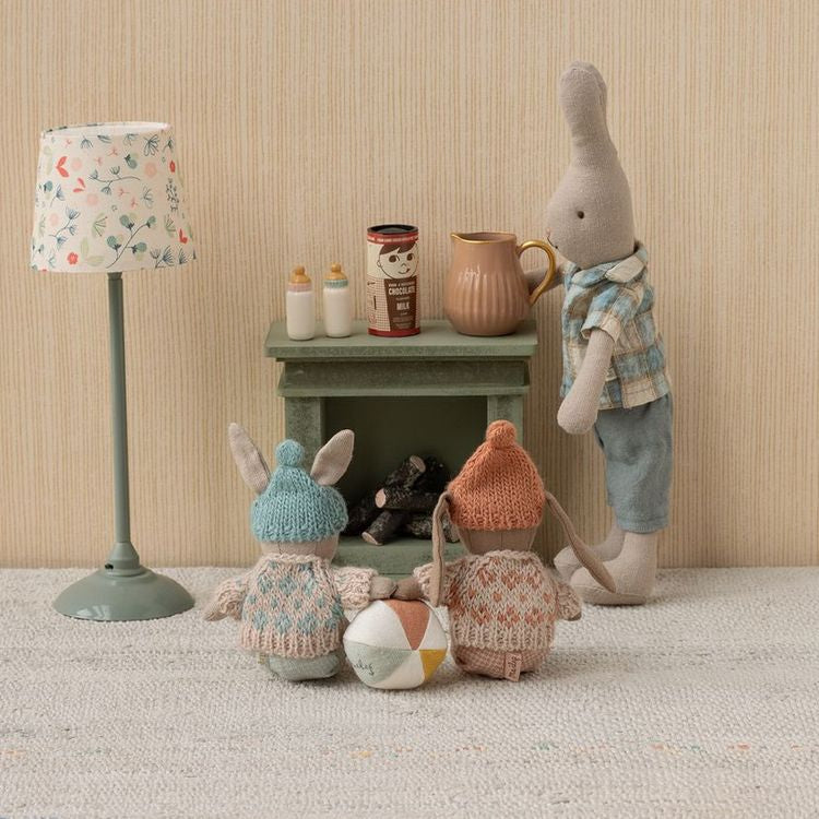 Maileg Vinter kanin brun mikro, Rosa