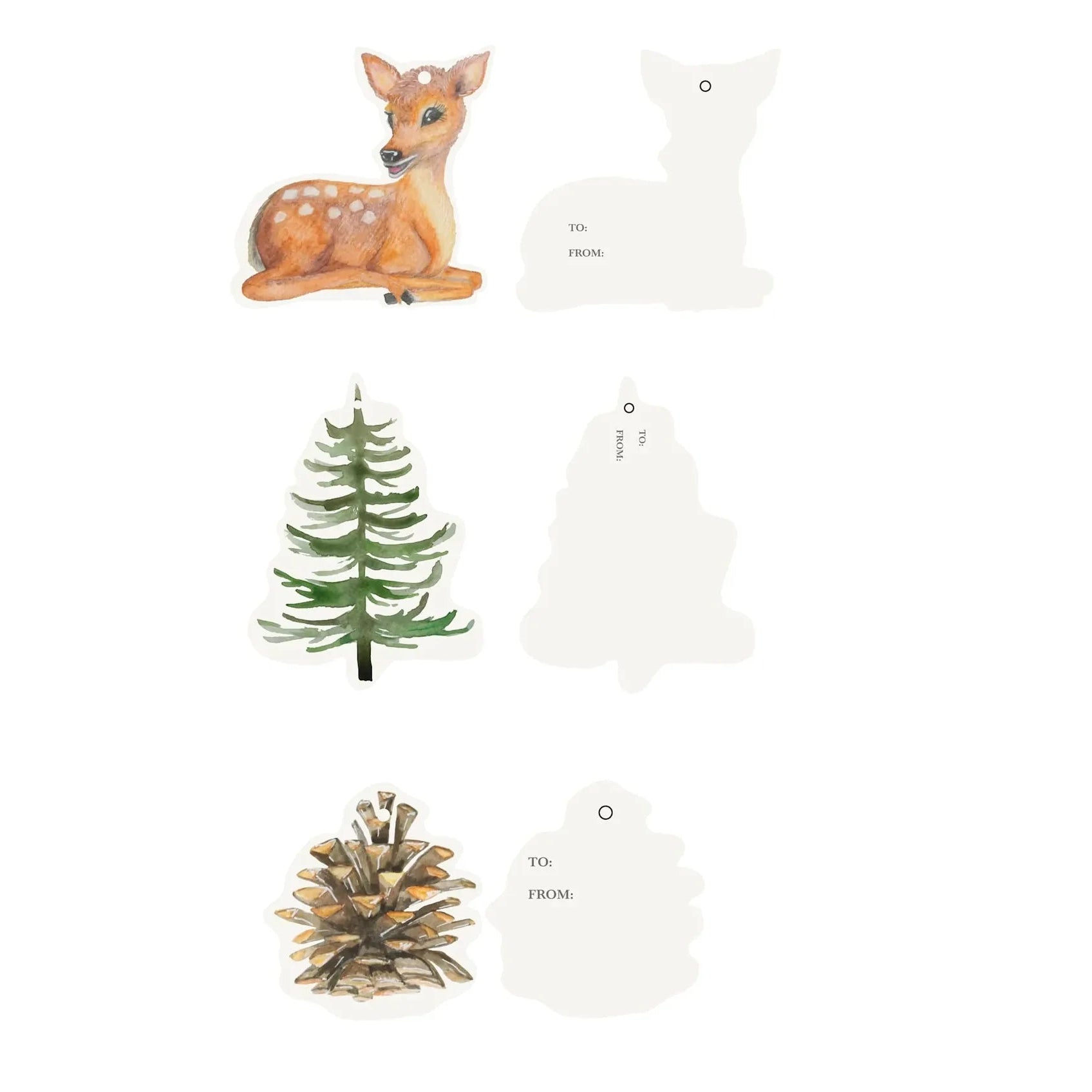 All By Voss Gavemærker 10 stk. Christmas Tree Mix