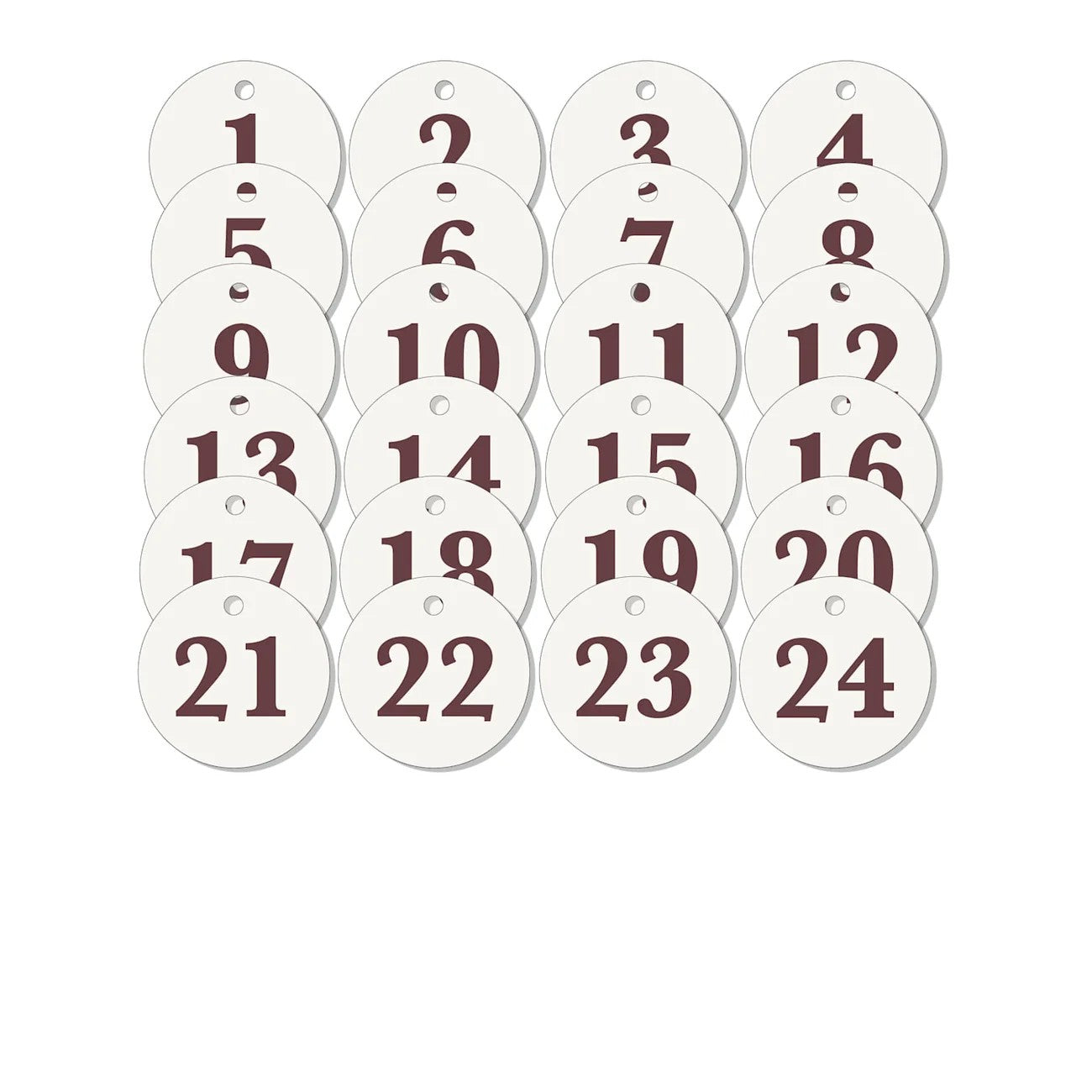 All By Voss Gavemærker kalendertal 1-24