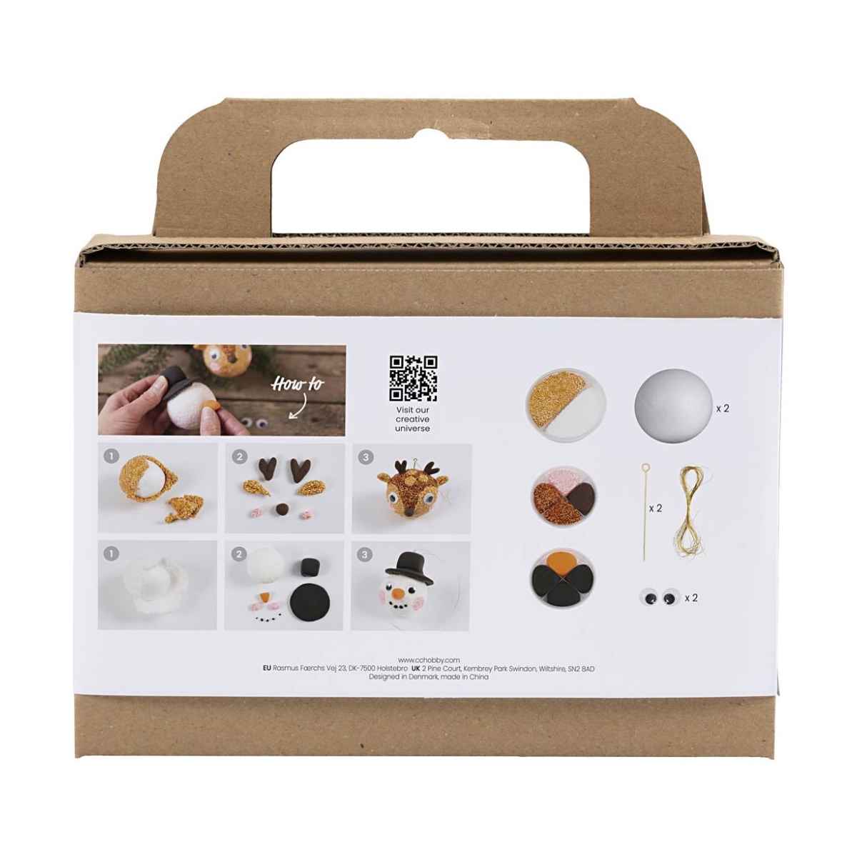 Creativ Company DIY Mini Kit, Julekugler FoamClay