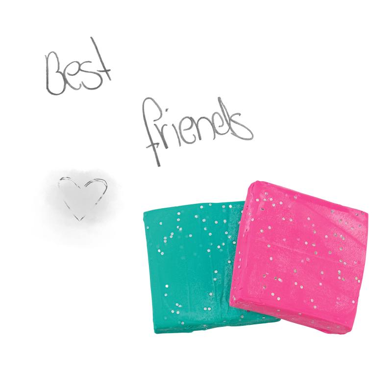 TOPModel Formbart viskelæder ass. 1 stk. Glitter neon