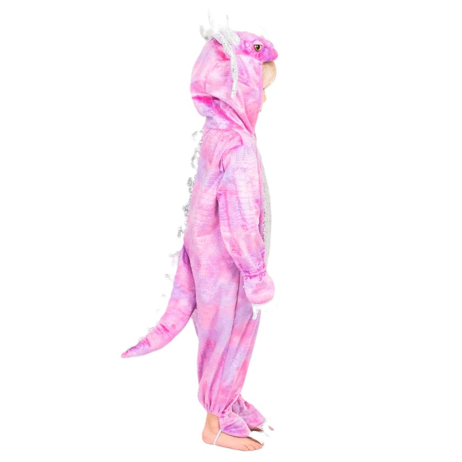 Den Goda Fen Dinosaurjumpsuit Pink Disco Triceratops str. 4-5 år