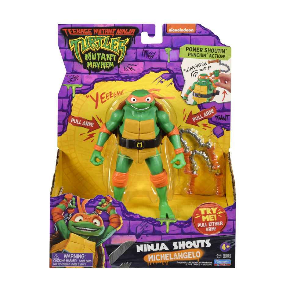 Turtles Mutant Mayhem Power Sounds 14 cm ass. 1 stk.