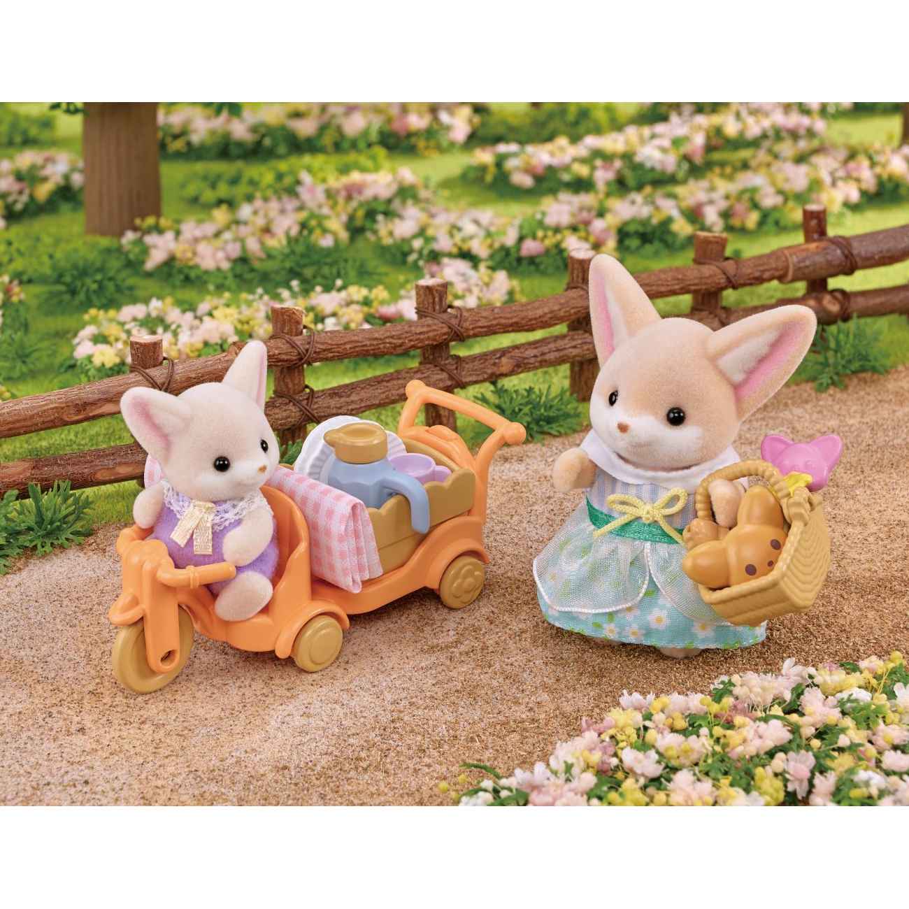 Sylvanian Families Picnic sæt med søster og baby ræv 5698