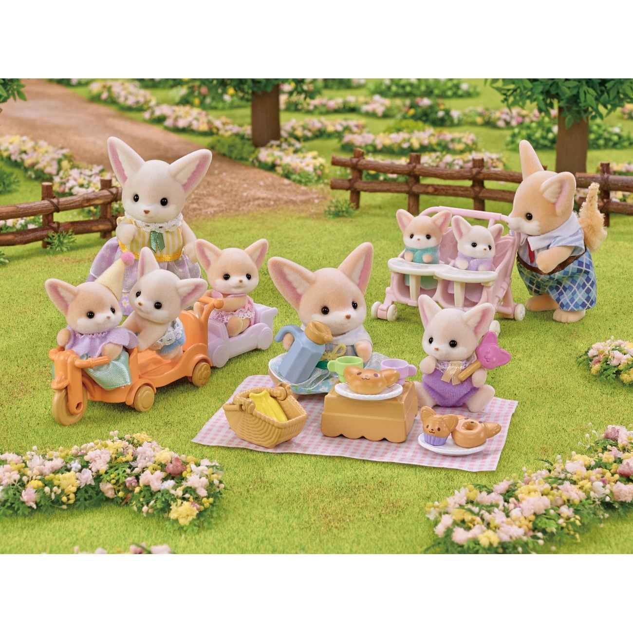 Sylvanian Families Picnic sæt med søster og baby ræv 5698