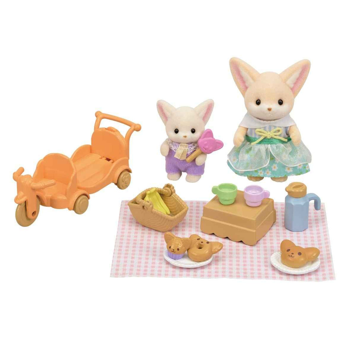 Sylvanian Families Picnic sæt med søster og baby ræv 5698