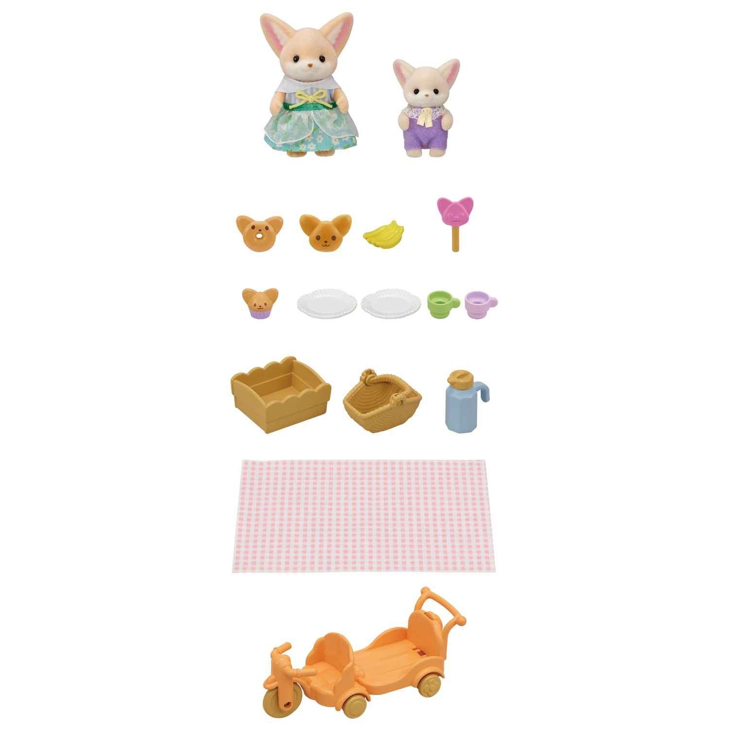 Sylvanian Families Picnic sæt med søster og baby ræv 5698