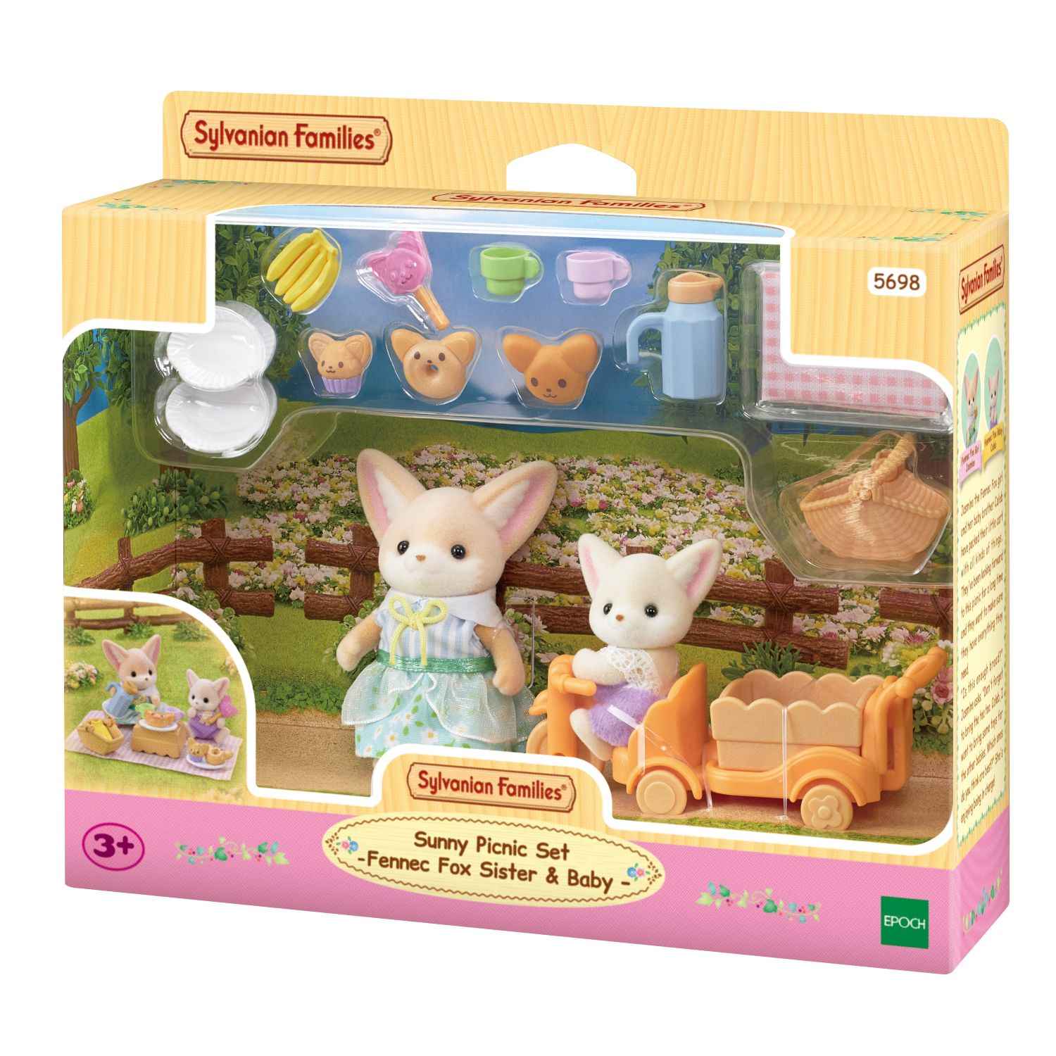 Sylvanian Families Picnic sæt med søster og baby ræv 5698