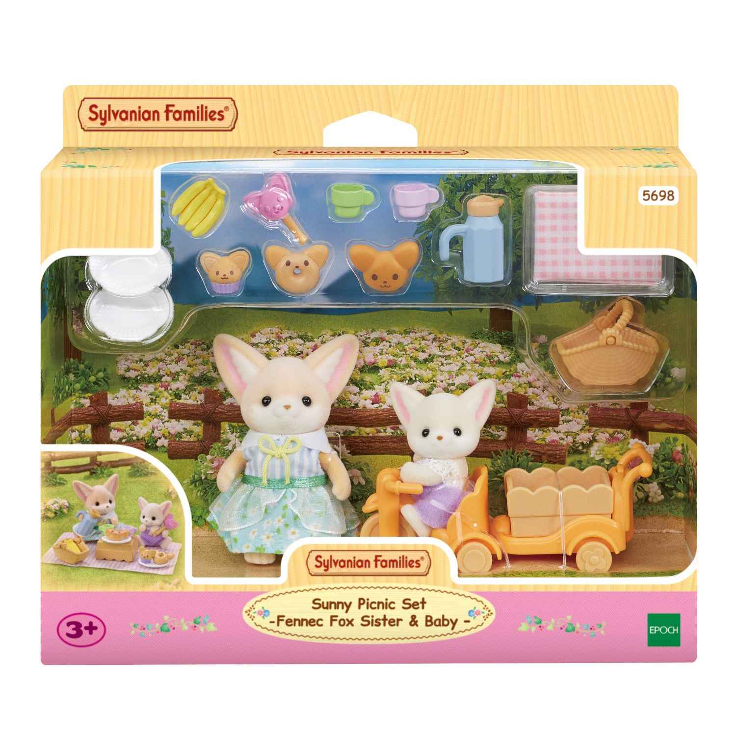 Sylvanian Families Picnic sæt med søster og baby ræv 5698