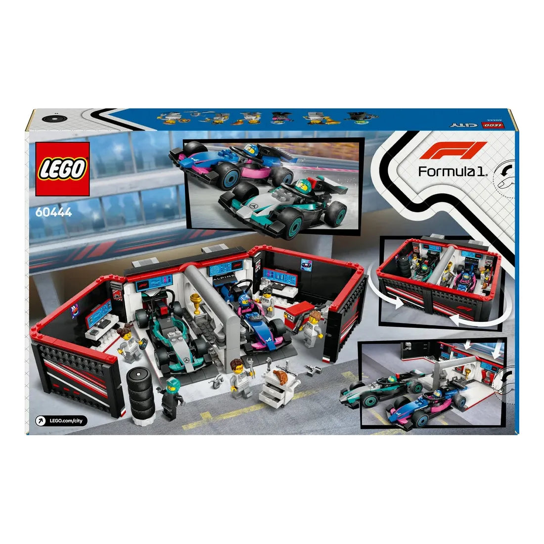 60444 LEGO City F1®-garage: Mercedes-AMG og Alpine-biler