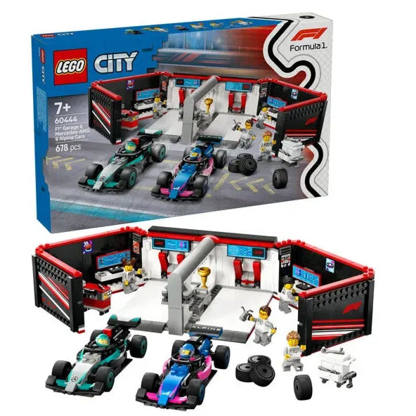 60444 LEGO City F1®-garage: Mercedes-AMG og Alpine-biler