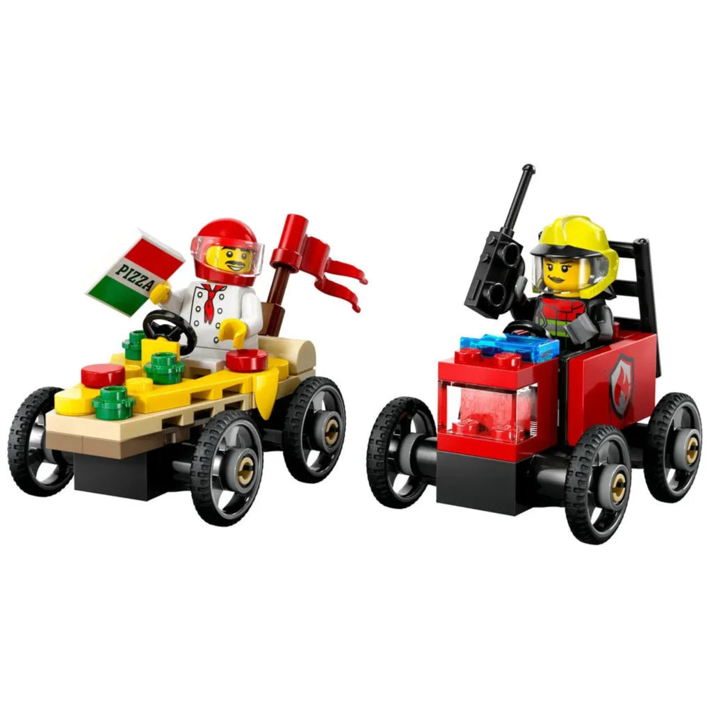 60458 LEGO City Great Vehicles Racerbilpakke – pizzabil mod brandbil