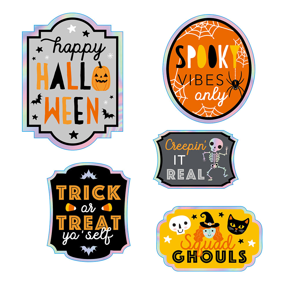 Halloween Flaske stickers 5 stk.