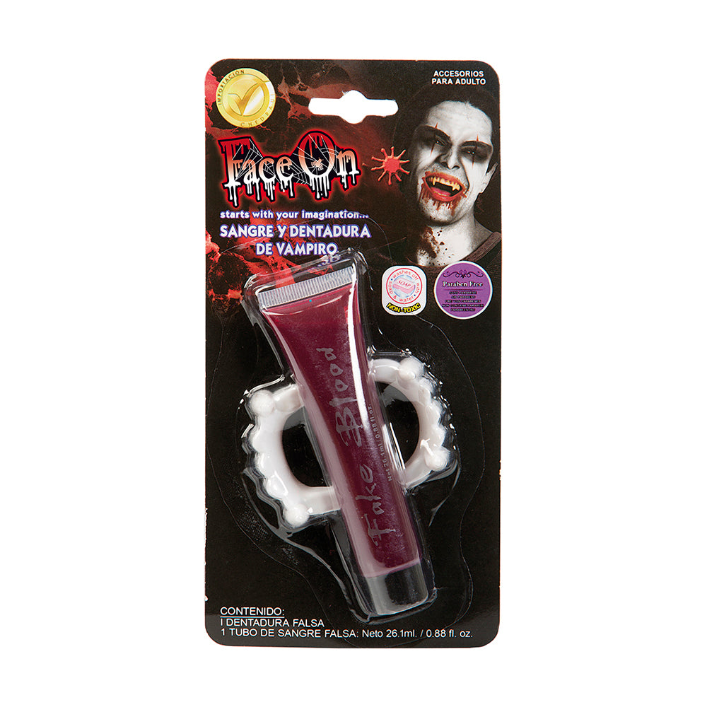 Halloween Kunstigt blod og vampyrtænder