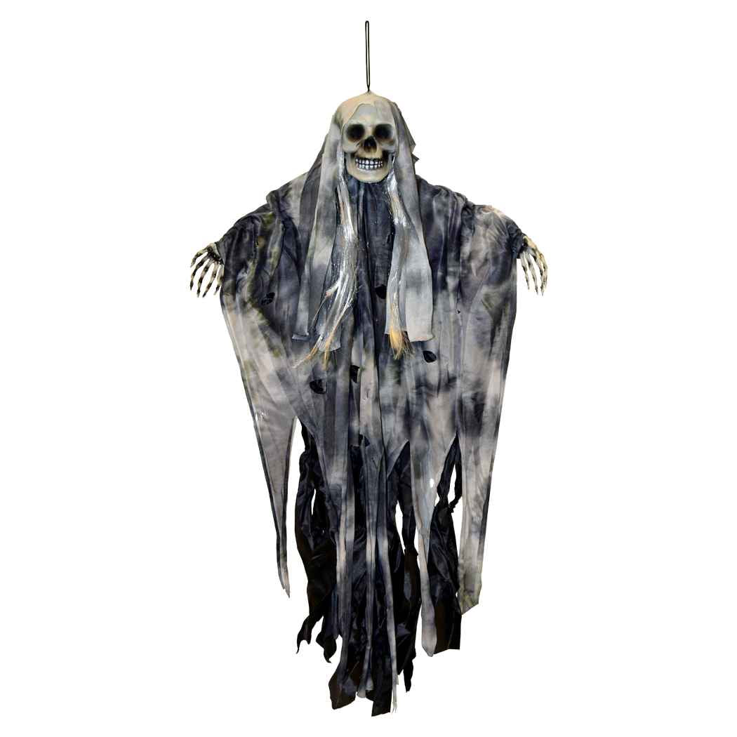 Halloween Hængende kranium spøgelse Reaper 90 cm