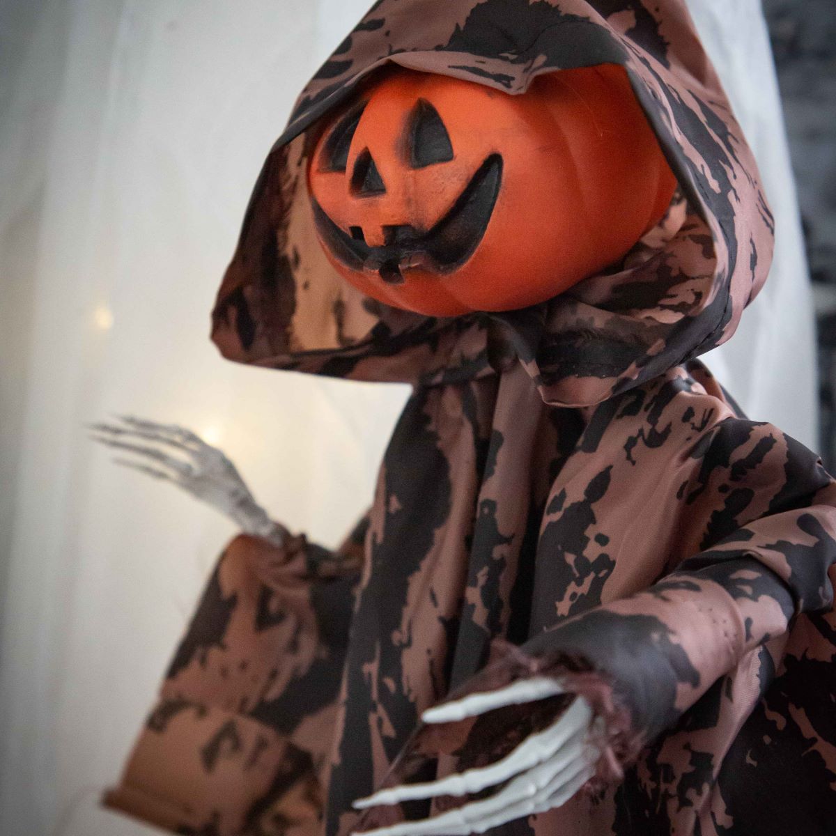 Halloween Hængende kranium græskarspøgelse 100 cm
