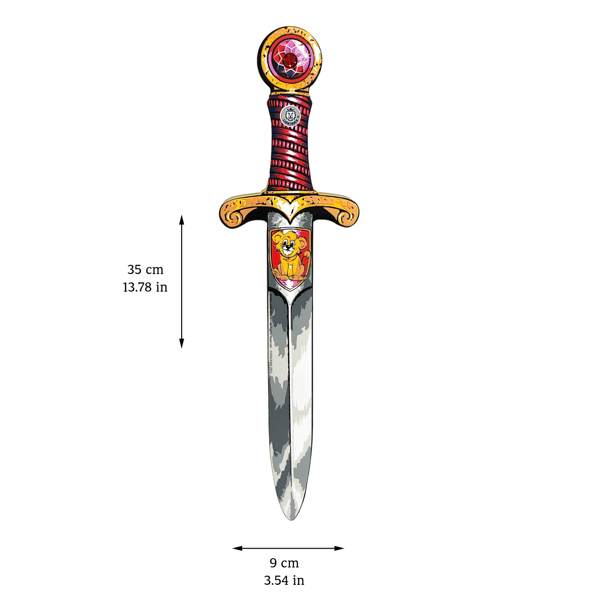 Liontouch Udklædning, Mini Løve sværd 35 cm, Rød