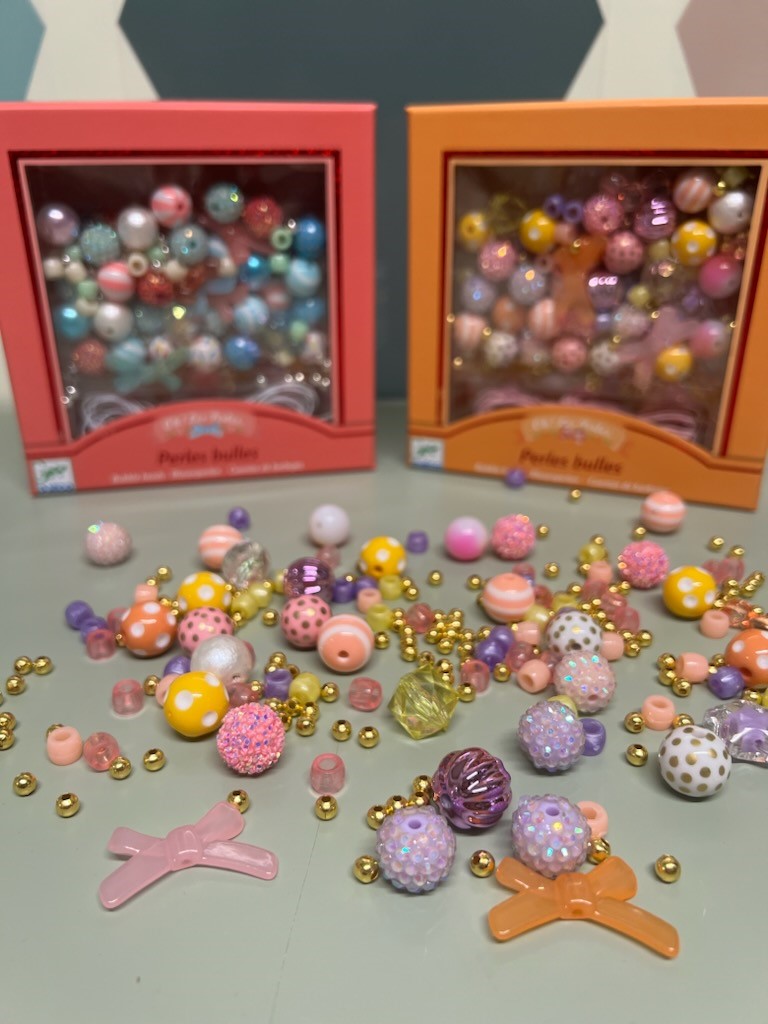 Djeco Kreativ æske med plastperler, Bubble guld