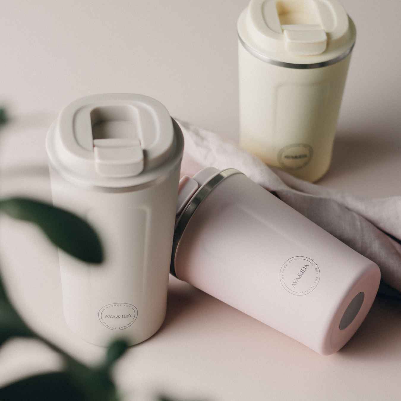 Aya & Ida Thermo Cup2Go 500 ml, Cream Beige