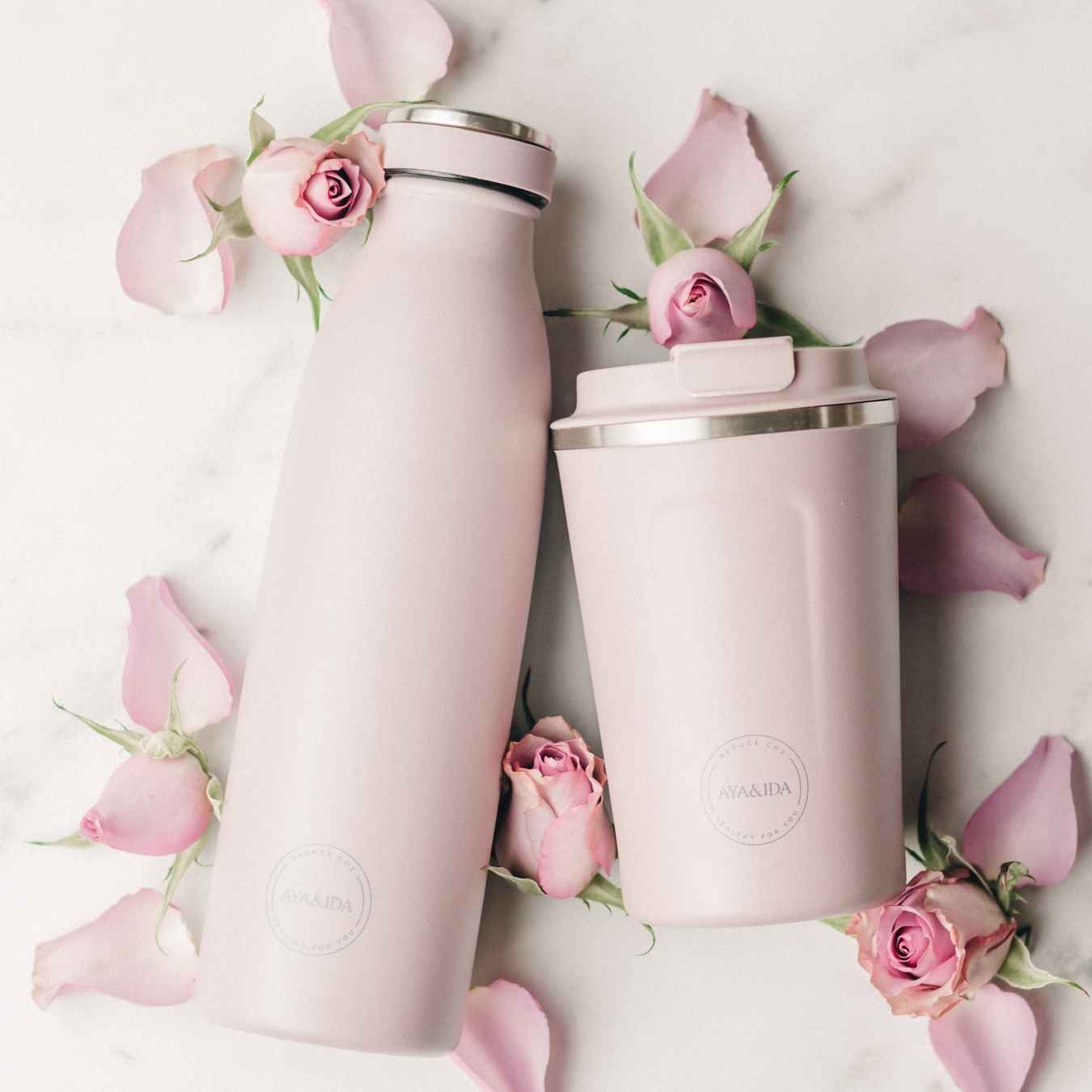 Aya & Ida Thermo Cup2Go 380 ml, Soft Rose