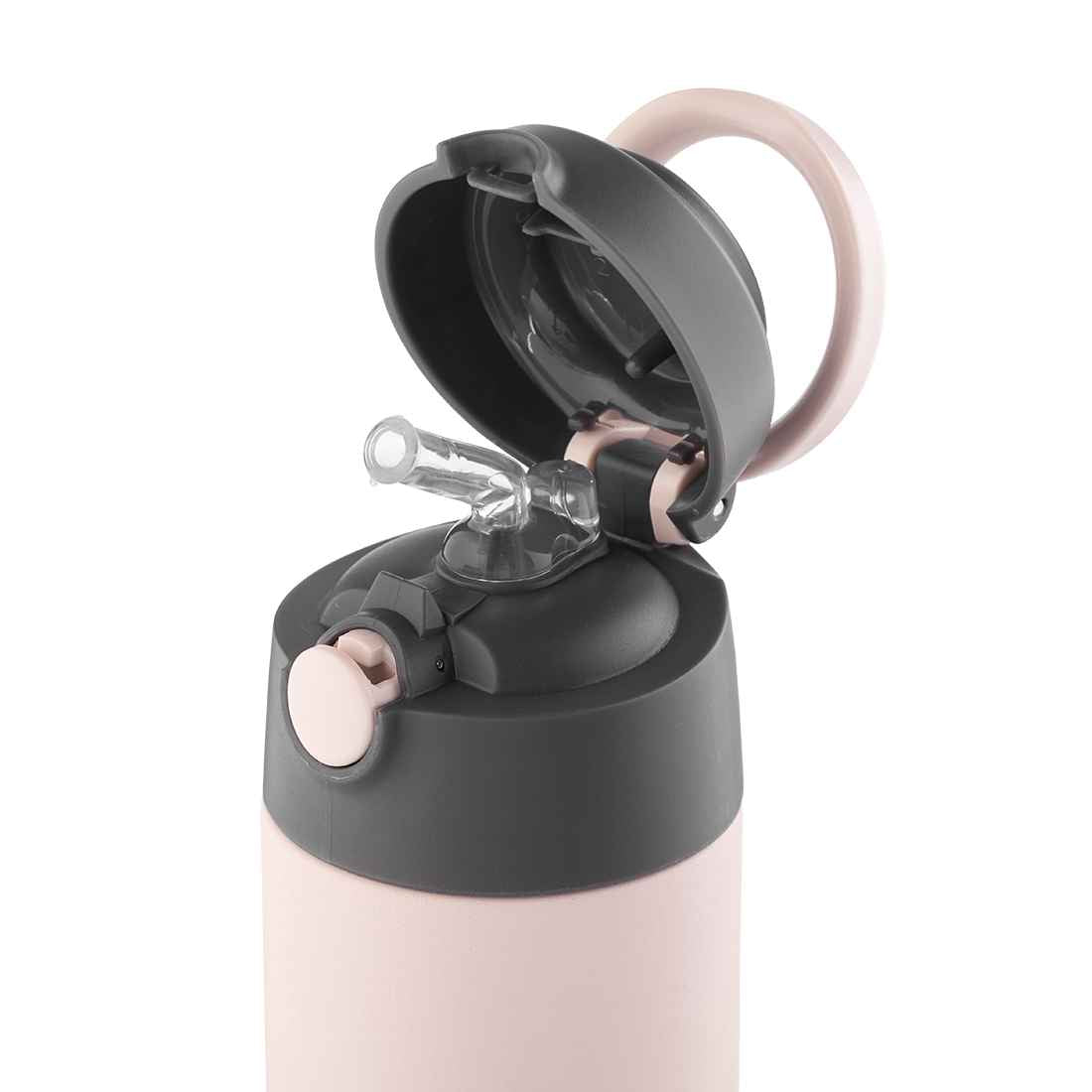 Aya & Ida Thermo Kids Straw Bottle 350 ml, Soft Rose