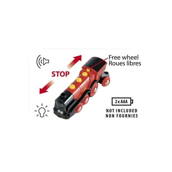 BRIO® batteridrevet rødt lokomotiv 33592