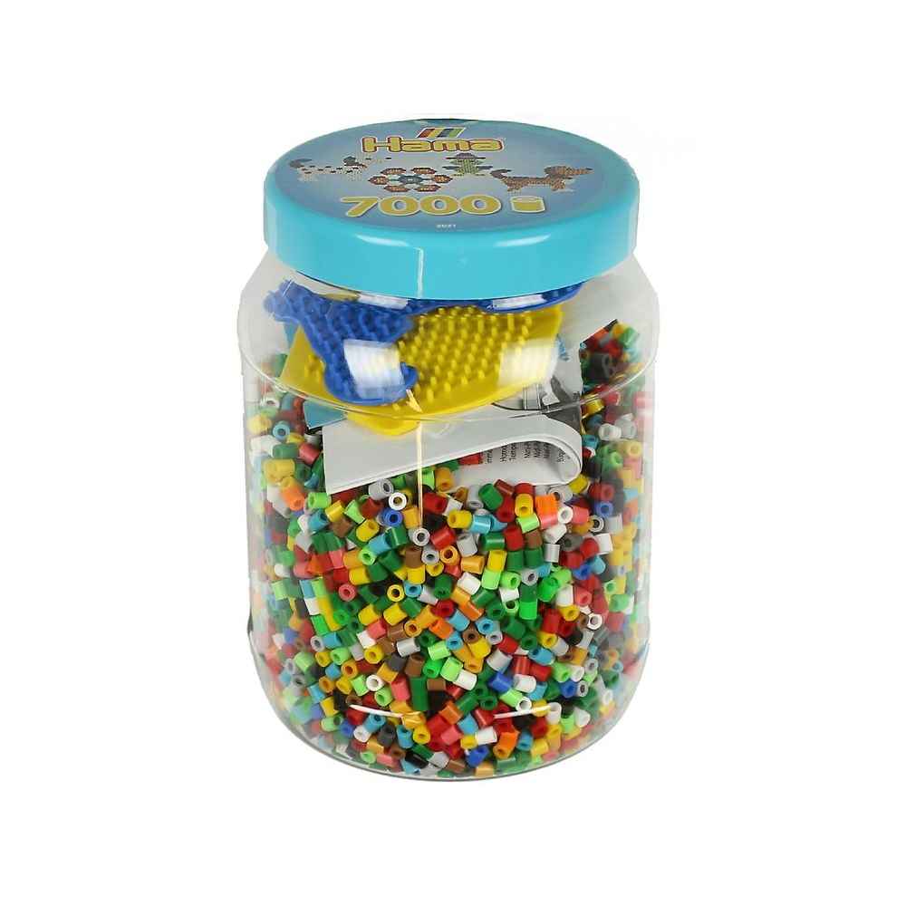 Hama Midi perlebøtte 7.000 stk. blå