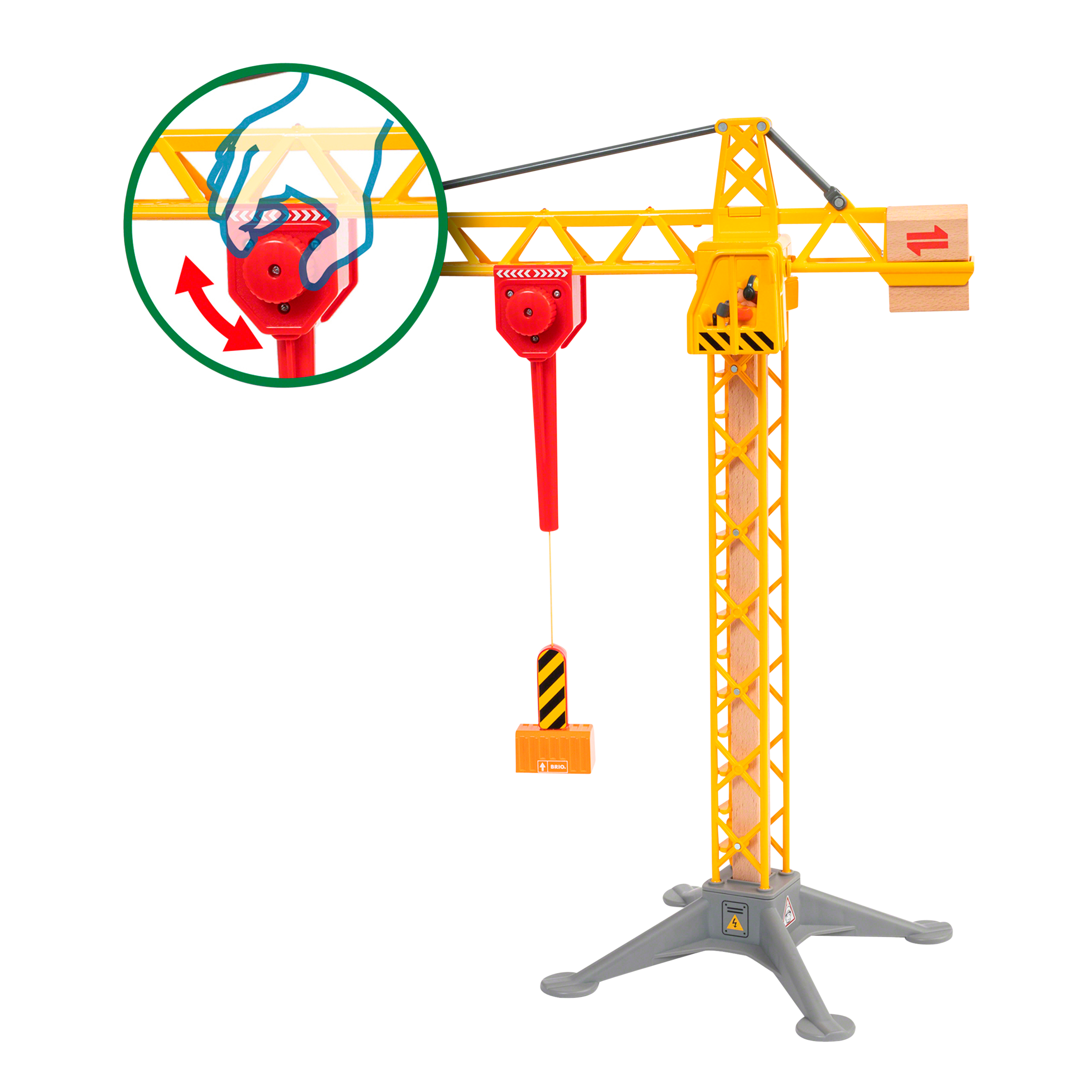 BRIO® World byggekran med lys 33835
