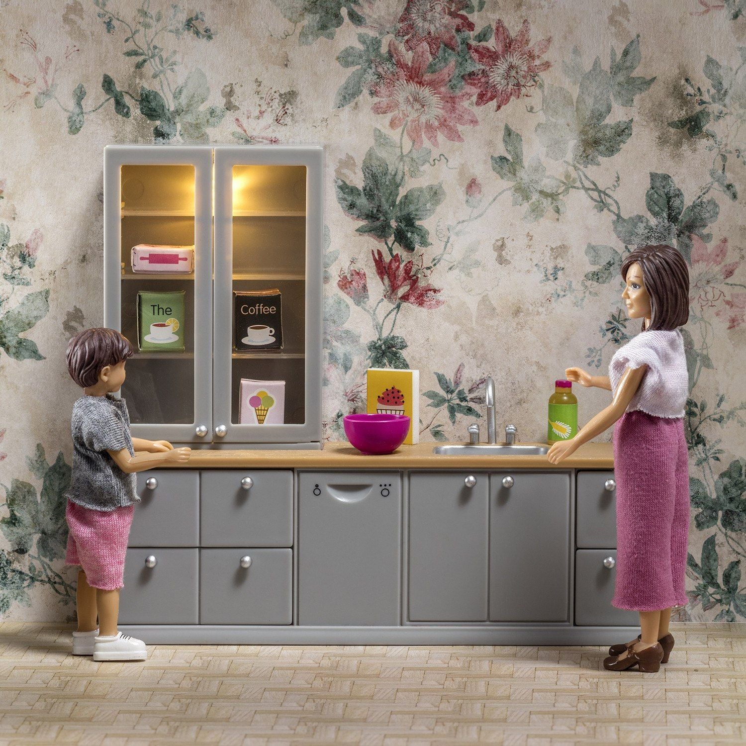 Lundby dukkehus møbler, Køkkenvask og opvaskemaskine